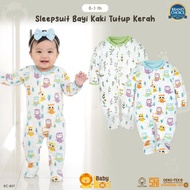 BABY LEON Lace Baby Sleepsuit Baby Jumpsuit Long Sleeve Closed Leg Jumper Newborn Baby Girl Jumper B