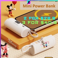 [SG Ready Stock] Z Tech 5000mAh Mini Portable Power bank Fast Charging Favourite Cartoon Designs Powerbank Battery Bank