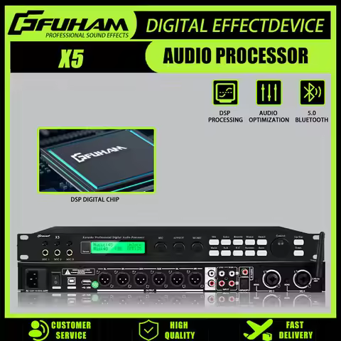 FUHAM X5 Karaoke Front Effect KTV Professional Digital Audio Echo Effect Processor X5 DSP Audio Proc