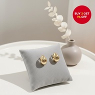 VMI Mode UP9.ACC Cute Korean Style Wide Base Gold Drop Earrings for Women Round KT540