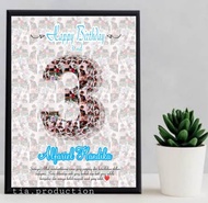 FRAME KACA 5R10RA412R + CETAK + DESAIN foto mozaik foto/mozaik angka/mozaik huruf kado hadiah custom