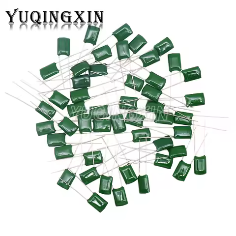 50pcs Polyester film capacitor 100V 1nF 1.5nF 2.2nF 100nF 2A471J 2A102J 2A152J 2A222J 2A392J 2A332J 
