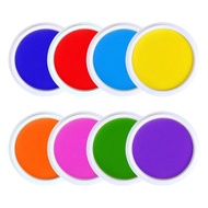 Rainbow Craft Ink Pad Vivid Multi-Colored Round Jumbo สำหรับครูไม้ Kids