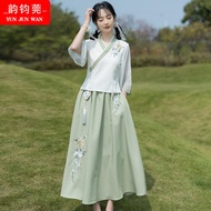 Chinese Style Hanfu New Chinese Style Hanfu Hanfu Improved Version Dress Girl Summer Dress 2024 New Style Student Chinese Style Skirt Suit