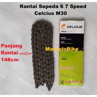 6-Speed MTB Folding Bike Chain Celcius M30 116L