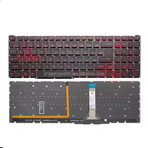 Laptop US Layout Keyboard With Backlit For Acer Nitro 5 AN517-54-508Q red color