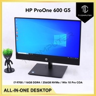 HP ProOne 600 G5 Non-Touch AIO 21.5 inch Intel Core i7-9700 3.0GHz 16GB RAM 256GB SSD Refurbished AI