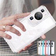 For Huawei P60 Pro 2023 p60pro Case Cover Shockproof Bumper Transparent Colour Frame Clear Fundas Hu