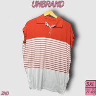 T-shirt POLO Unbrand StripedWanita Size 5XL