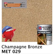 SINAR NIPPON METALLIC GLOSS PAINT 1 LITER FOR WOOD & METAL /MASONRY WALL - MET029 CHAMPAGNE BRONZE/ 