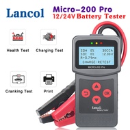 LansL MICRO-200 Pro Battery Tester 12V/24V 40-2000CCA Car Moto Cranking Charging Test for EFB AGM Le
