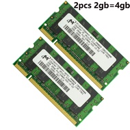 ไมครอน4GB 2X 2GB DDR2 667 667MHz 2Rx8 PC2-5300s CL5 Non ECC SO-DIMM แรมหน่วยความจำแล็ปท็อป