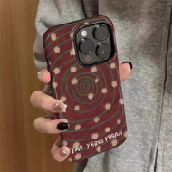 Hard Shell Double-Layer Matte Scratch-Resistant Funny Red Green Circle Phone Case R Suitable for iPh