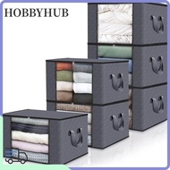 HOBBYHUB Clothes Storage Bins, Transparent Window 35L/60L/90L Foldable Storage Box, High-capacity No
