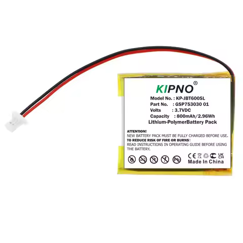KIPNO 3.7V 800mAh Speaker Battery GSP753030 01 for JBL T600 BT, Tune 600BTNC +TOOL