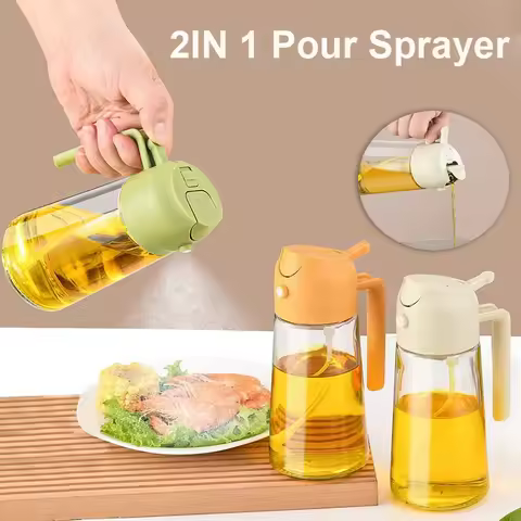Oil Cruet Diffuser Oil Kitchen Spray Oil Sprayer 500ml Spray Oil Polisher Kitchen Seasoning Supplies