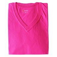 Kentucky T-Shirt V-Neck Color Plain Fuchsia Pink Unisex