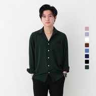 KEMEJA SANVANINA Men's Long Shirt Cabana Long Shirt - Casual Shirt - Long Formal Shirt E-8600 TB