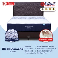 Central New Gold Black Diamond - SpringBed Set - Ukuran 200 x 200 cm