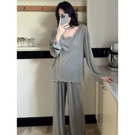 baju tidur wanita dewasa baju tidur perempuan 300jin plus ukuran lemak MM fesyen Korea renda jahitan