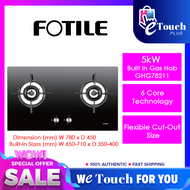 FOTILE Built-in Gas Hob 5.0kW Super Flame Series GHG78211