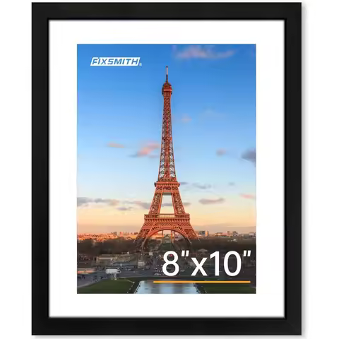 8x10 Picture Frame 1 Pack, HD Plexiglass Photo Frame, Display 5x7 with Mat or 8x10 Without Mat, Tabl