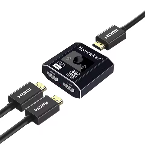 2026 Best HDMI Switcher 4K Bi-Direction 2.0 HDMI Switch 1x2/2x1 Adapter 2 in 1 out Converter for PS4