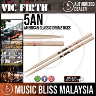 Vic Firth 5AN Classic Nylon Drumsticks 5A Hickory Nylon Tip