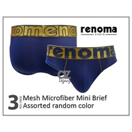 RENOMA RECHARGE 3Pcs Microfiber Spandex Sport Mini Brief (REM8003)