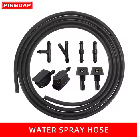 1/2/3/4m Universal Windshield Washer Nozzle Hose Tube Pipe W/ Connector T Y Straight for Front Windo