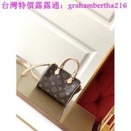 台灣特價Louis Vuitton LV包包 M61252 16cm 超迷你枕頭包 波士頓包 手提包 斜背包 托特包 女