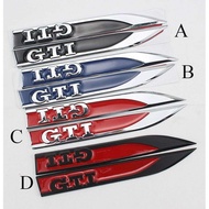 2 X GTI Logo Car Body Rear Side Fender Emblem Badge Sticker  Volkswagen VW