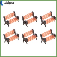 📦 6pcs Miniature Bench Adornments Plastic for Streets, Projects, and Homes