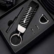 พวงกุญแจคาร์บอนไฟเบอร์ พวงกุญแจโลหะผสมสังกะสี เหมาะสำหรับ GLC W203 W206 W205 W211 W212 W201 W210 W16