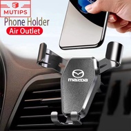 Mazda Car Air Vent Handphone Stand Auto Scaling GPS Phone Holder Grip For CX8 CX3 Mazda2 6 5 CX9 BT50 2 3 CX5 CX30