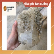 Original rough white quartz stone for home decoration, high energy purification 17cm, weight 1.6kg (