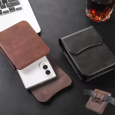Leather Mobile Phone Bag for Samsung Galaxy Z Fold8 Wide iPhone Fold Huawei Pura X Max Phone Case Wa