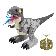 ALLCELE Dinosaur Toys, Velociraptor Dinosaur Toys1.31FT Long with Light and Music, Auto-Demo and Spr