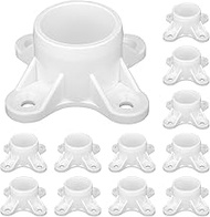 12 Packs PVC Flange for 1" PVC Pipe, Table Screw Caps Fittings for DIY Rod Holder Projects, Making S