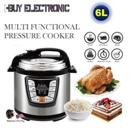 [IBUY] HM10 6L 1200W Electric Pressure Cooker 6 Programmed Timer Rice Cooker FREE 1 Stainless Steel Inner Pot