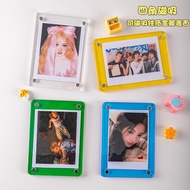 Acrylic Polaroid Photo Frame Magnetic Travel Photo Wall Card Display Stand Small Card Photo Refriger