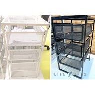 LENNART white drawer unit black/ 30x34x56 cm