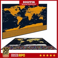 DIGITIK - Wu Fang Poster Scratch Map World Map National Version - ZJP-M018