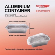 Aluminium Tray With Lid (4573-P) 5pcs/set