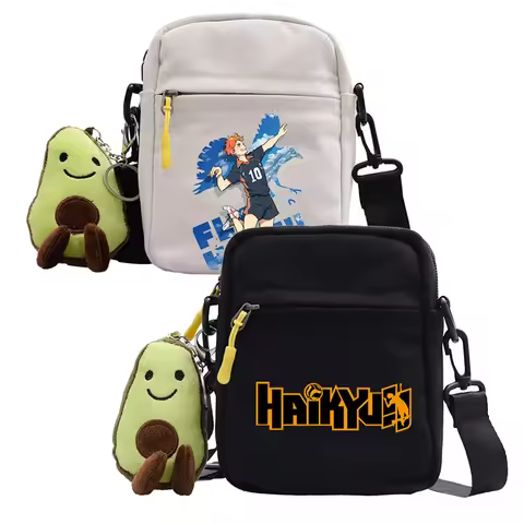 Haikyuu Shoulder Bag Anime Printed Adult Children Portable Crossbody Square Pack Phone Key Storage B