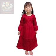 ☍▪daajzyg_b8Girl Muslimah Dress Gown Blouse Baby Girls Kurung 3-11Y Kids Clothing | Baju Raya 2022 Jubah Moden Gaun Buda