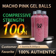 100g/8,000pcs 7mm-8mm Frosted Macho Pink Gel balls FROSTED MAX HARD GEL BALL 100N Blaster 100N Hardn