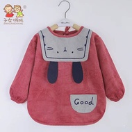 【Ready Stock】 Children's Gown Anti-Dirty Baby Boy Eating Babies' Apron Anti-Dirty Kindergarten Cordu