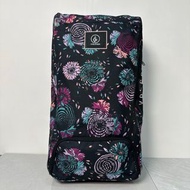 美國 VOLCOM 黑色紫花牛津布 拉桿 行李箱