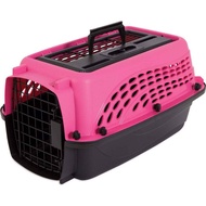 Petmate 2 Door Top Load Pet Kennel 19 Inch Up To 10Lbs - Hot Pink & Black